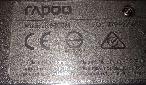 Rapoo 8300T Bluetooth Keyboard and Mouse combo