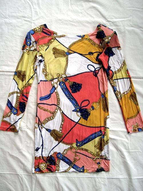 YDE CHAIN PRINT MINI SHIFT DRESS