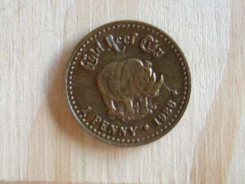 gold reef city mint 1986 1 penny Kruger