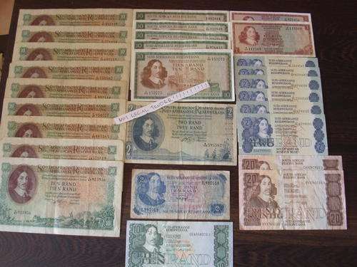 Collection of 27 notes mixed south africa