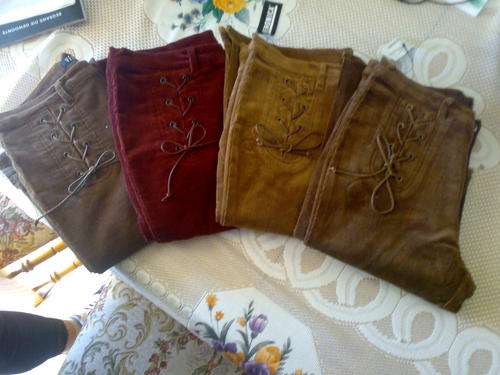 Bulk lot- ladies stretchy corduroy fashion jeans 3 size 30"s and 1 size 32