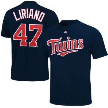 Majestic Denard Span Minnesota Twins Player T-Shirt - Navy Blue  XXL