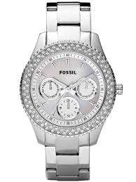 Fossil Stella Mother of Pearl Dial Chronograph Silver-tone Ladies Watch ES2860