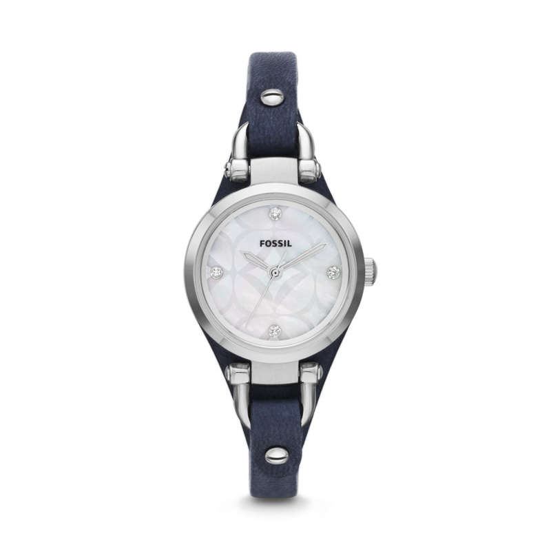 Fossil Georgia Blue Leather Women's Watch ES3429