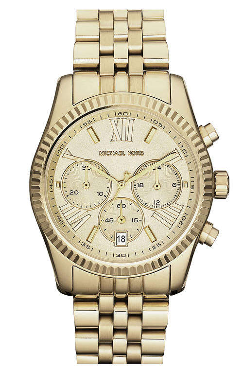 Michael Kors Lexington Chronograph Gold Women's Watch MK5556