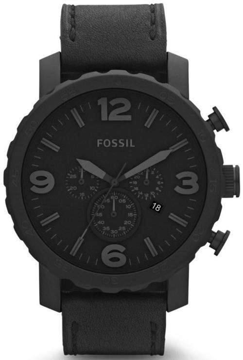 Fossil Nate Chronograph Black Ion Plated Men's Watch JR1354