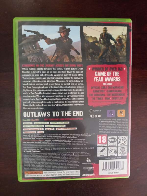 Red Dead Redemption Game Of The Year Edition