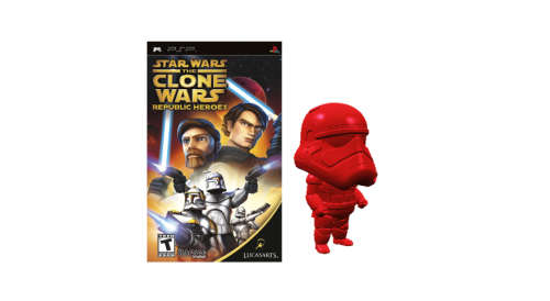 Starwars The Clone Wars PSP Game + Storm Trooper Ruby Figure