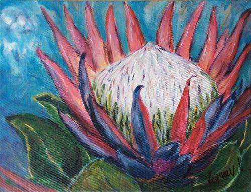 SPECIAL PROTEA / Flower, Acrylic, South Africa