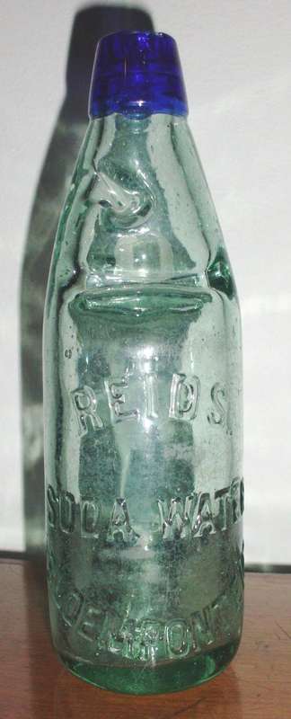 Codd Bottle - Reids Soda Water - Blue Lip