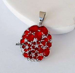 GORGEOUS GARNET 925 STERLING SILVER PENDANT
