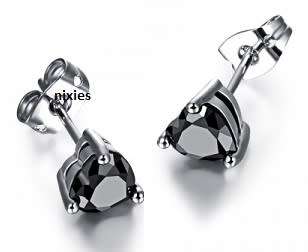 LOVELY BLACK SWAROVSKI CRYSTAL EARRINGS