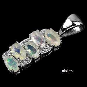 STUNNING REAL OPAL 925 STERLING SILVER PENDANT
