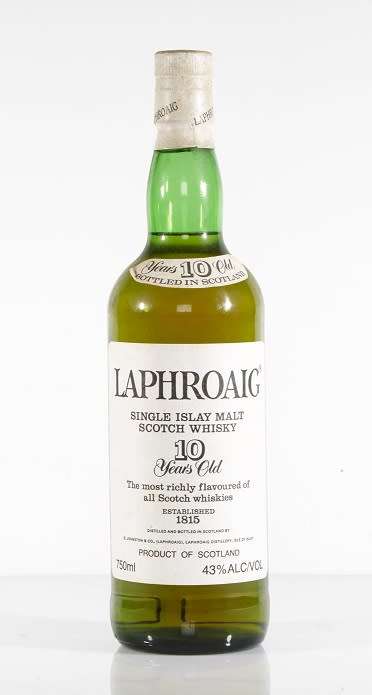 OLD BOTTLING 10 YO LAPHROAIG SINGLE MALT SCOTCH WHISKY