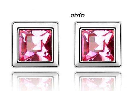 SWEET PINK TOPAZ SWAROVSKI STUDS