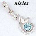 GENUINE BLUE TOPAZ 925 STERLING SILVER PENDANT