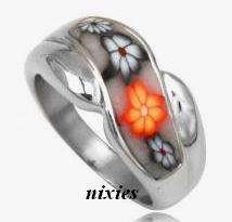 **NEW** FIMO STAINLESS STEEL LADIES RING - SIZE 9(S)