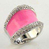 FEMININE PINK EPOXY RING - SIZE 7(O)