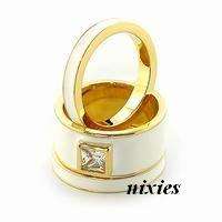 STYLISH WHITE WEDDING SET WITH DIAMOND CZ  - SIZE 9(S)