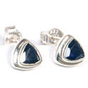 GENUINE IOLITE SOLID SILVER STUDS