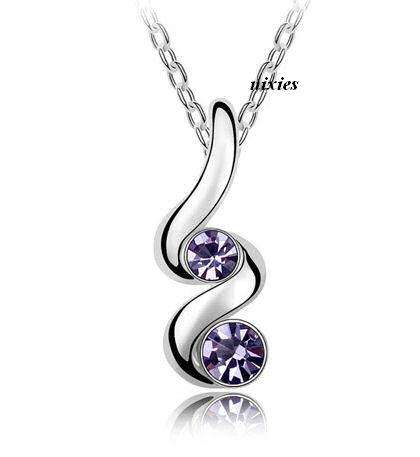 ADORABLE AMETHYST SWAROVSKI JOURNEY NECKLACE