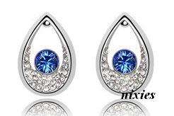 ATTRACTIVE TANZANITE SWAROVSKI EARRING STUDS
