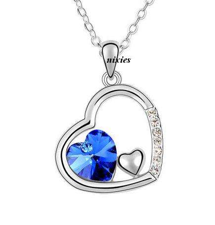 ADORABLE TANZANITE SWAROVSKI NECKLACE