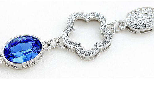 DAZZLING TANZANITE SWAROVSKI BRACELET