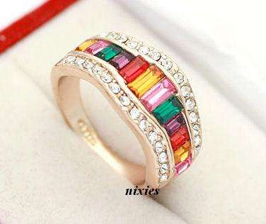 AWESOME SWAROVSKI DIAMOND DRESS RING - SIZE 6(M)