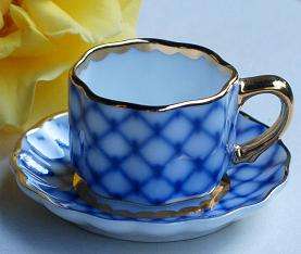 CHARMING BLUE & GOLD MINIATURE ** 30mm **  DUO