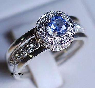 TANZANITE 3 PIECE WEDDING SET  - SIZE 9(S)