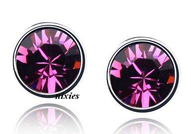 RHODOLITE GARNET SWAROVSKI 5mm ROUND STUDS