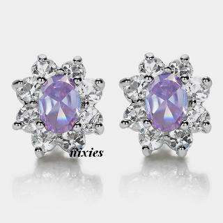 VIBRANT SOFT TANZANITE EARRING STUDS