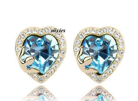 **NEW** GORGEOUS BLUE TOPAZ SWAROVSKI EARRINGS