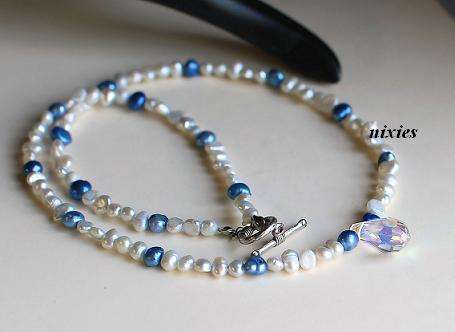 GENUINE FRESHWATER PEARLS & AB SWAROVSKI CRYSTAL