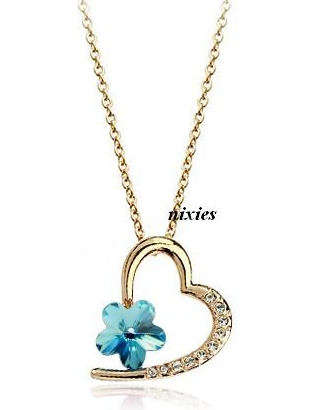 **NEW** GORGEOUS BLUE TOPAZ SWAROVSKI NECKLACE