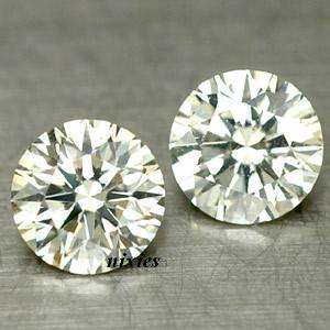 **FREE SHIPPING**  NATURAL 0.052CTS WHITE ROUND DIAMOND PAIR