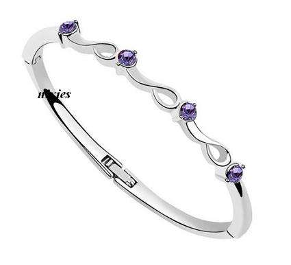 **NEW** FEMININE AMETHYST SWAROVSKI BRACELET