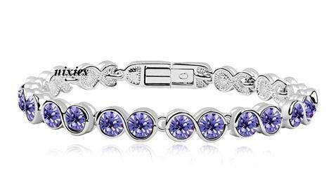 LOVELY AMETHYST SWAROVSKI TENNIS BRACELET