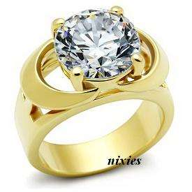 **WOW**  3.25CT DIAMOND CZ ENGAGEMENT RING  - SIZE 8(Q)