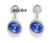 **NEW** SWAROVSKI TANZANITE EARRING DROP STUDS