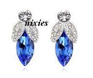 LOVELY TANZANITE SWAROVSKI EARRING STUDS