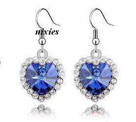 GORGEOUS TANZANITE SWAROVSKI EARRINGS