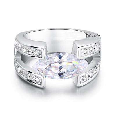 **JUST ARRIVED** 3CT ROUND CUT DIAMOND CZ RING - SIZE 8(Q)