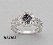 SMASHING SOLID 925 STERLING SILVER MICRO PAVED CZ RING - SIZE 8(Q)