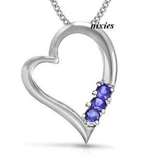 EXCLUSIVE 0.10CT TANZANITE 925 STERLING SILVER PENDANT