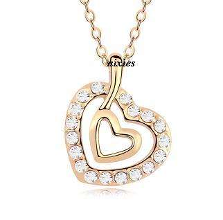 DARLING SWAROVSKI DIAMOND HEART NECKLACE