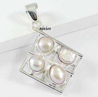 LOVELY FRESHWATER PEARL 925 STERLING SILVER PENDANT