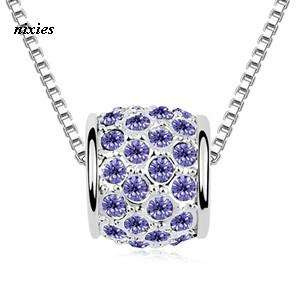 TRENDY AMETHYST SWAROVSKI NECKLACE