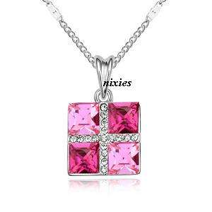 **NEW** PINK TOPAZ SWAROVSKI NECKLACE